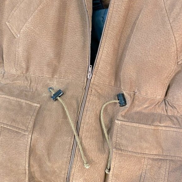 Vintage Cosa Nova Long Brown Leather Coat L - Picture 15 of 16